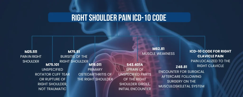 right shoulder pain icd 10